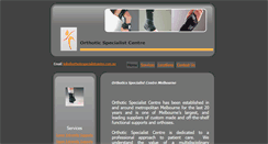 Desktop Screenshot of orthoticspecialistcentre.com.au