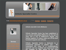 Tablet Screenshot of orthoticspecialistcentre.com.au